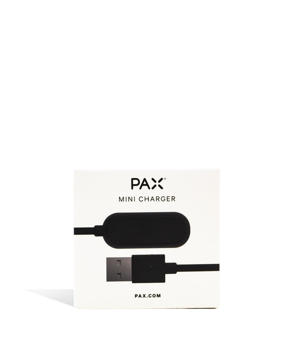 Box PAX 2 and PAX 3 Mini Charger on white studio background