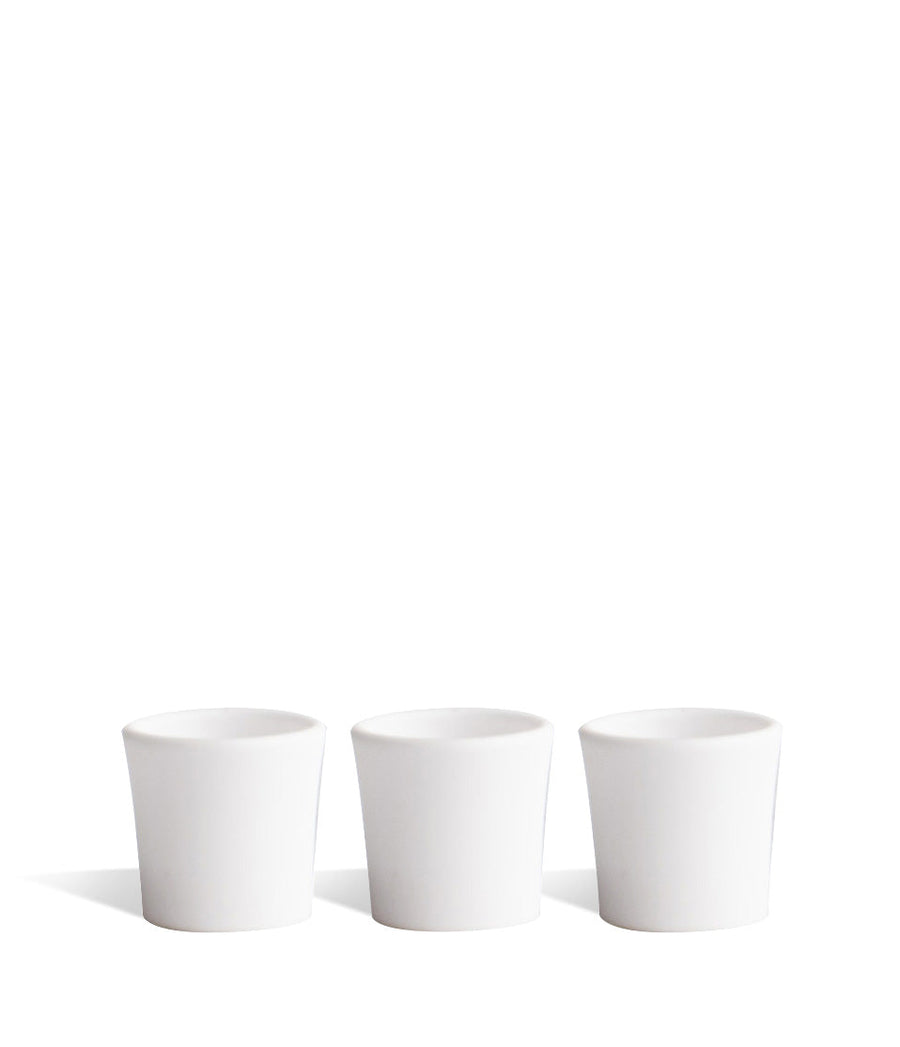 Ceramic Puffco Peak Replacement Bowl 3pk on white studio background