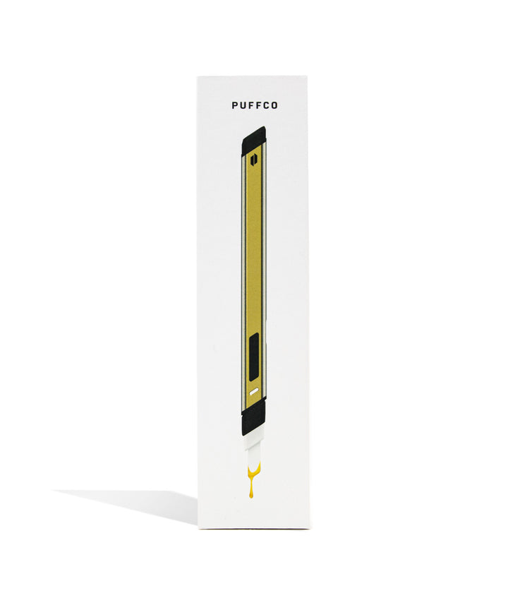 Yellow Puffco Hot Knife Electronic Loading Tool Packaging on white background