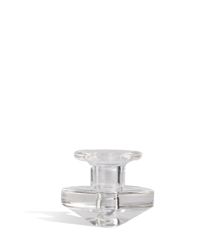 Clear Puffco Peak Carb Cap and Tether Directional Ball Cap on white background