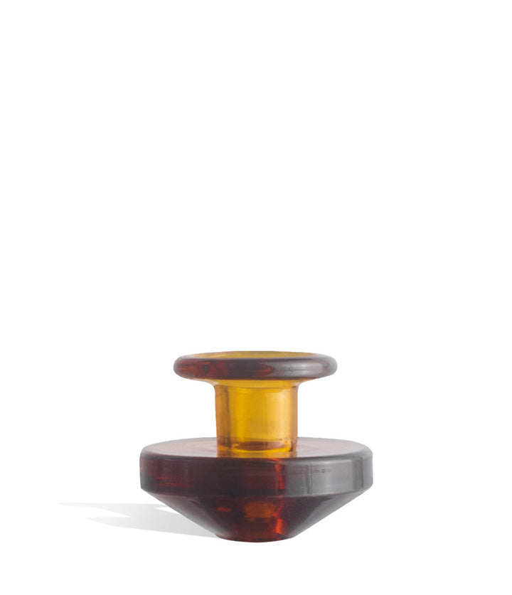 Yellow Puffco Peak Carb Cap and Tether Directional Ball Cap on white background