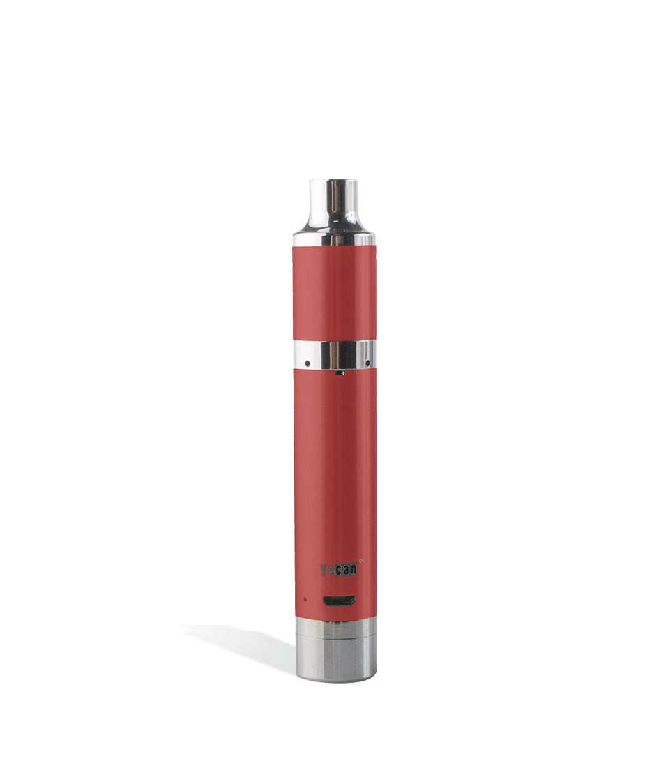 Red Yocan Magneto Concentrate Vaporizer on white studio background 