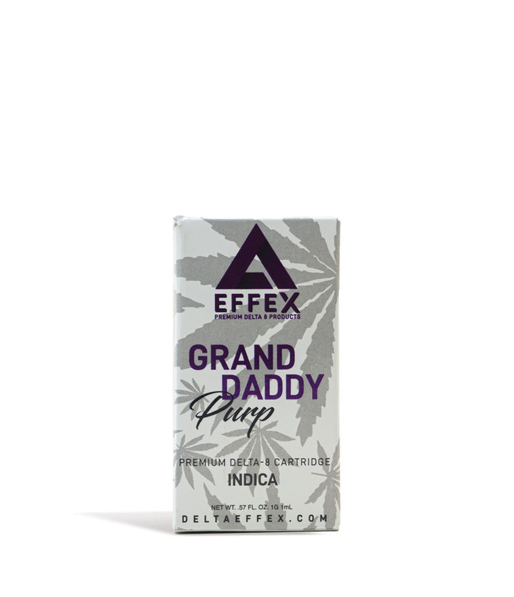 Grand Daddy Purp Delta Effex 1g D8 Cartridge on white background
