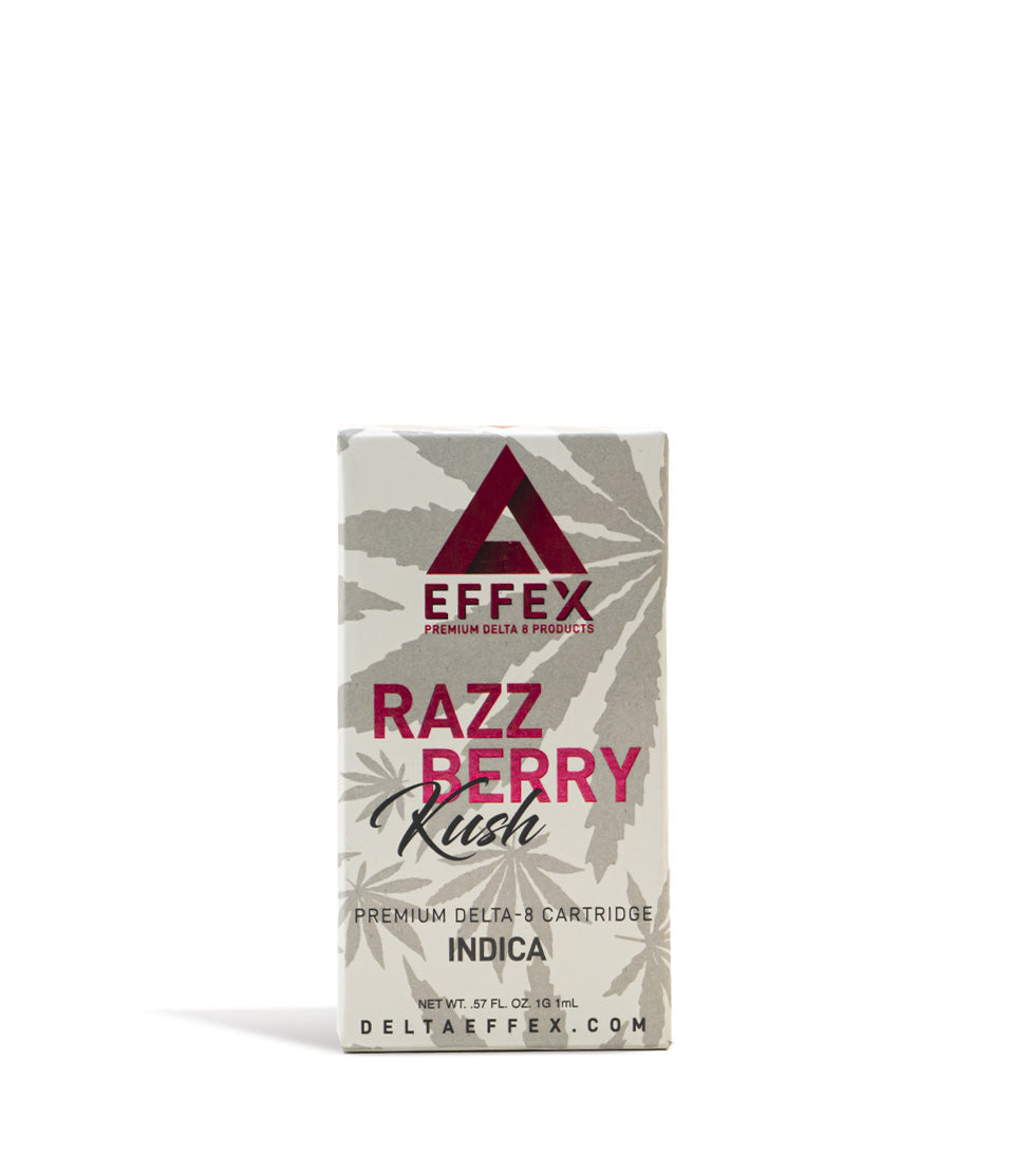 Razz Berry Kush Delta Effex 1g D8 Cartridge on white background