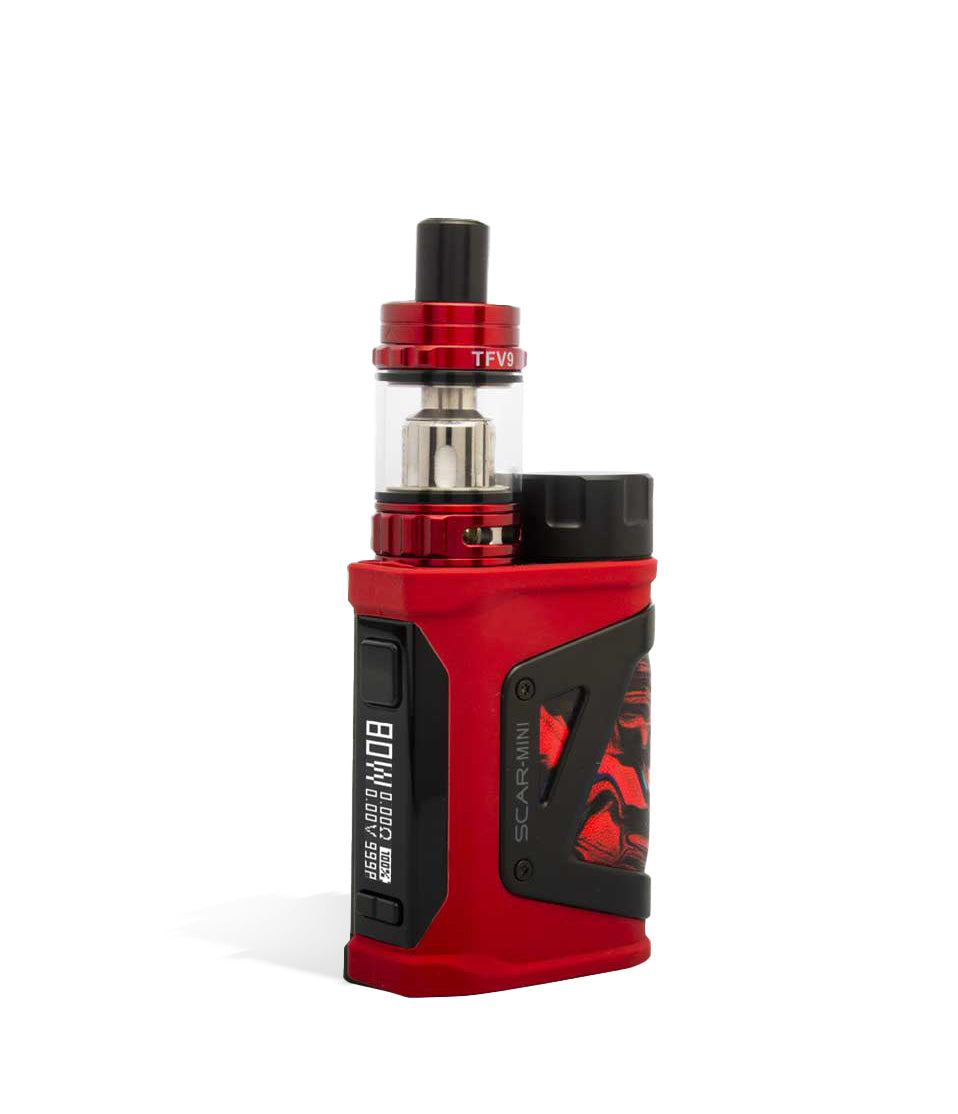 Black Red SMOK Scar Mini 80w Starter Kit on white studio background
