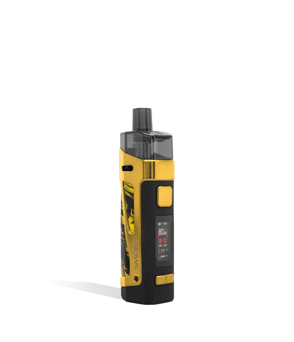 Fluid Gold side view SMOK Scar P3 80w Pod Kit with Internal Battery on white background