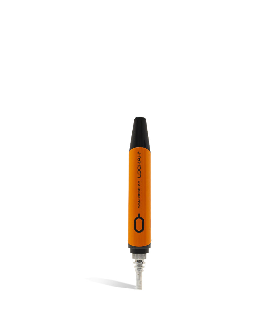 Orange front Lookah Seahorse 2.0 Portable Nectar Collector on white background