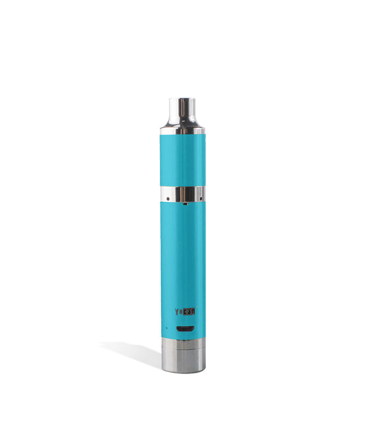 Sea Blue Yocan Magneto Concentrate Vaporizer on white studio background 