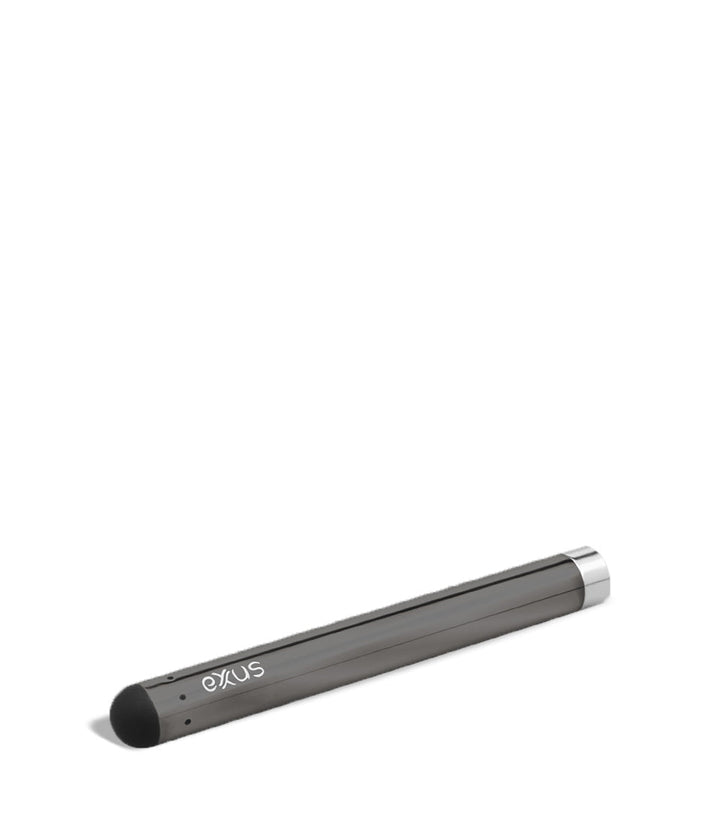 Gunmetal bottom view Exxus Vape Slim Auto Draw Cartridge Vaporizer on white studio background