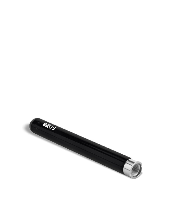 Black top view Exxus Vape Slim Auto Draw Cartridge Vaporizer on white studio background