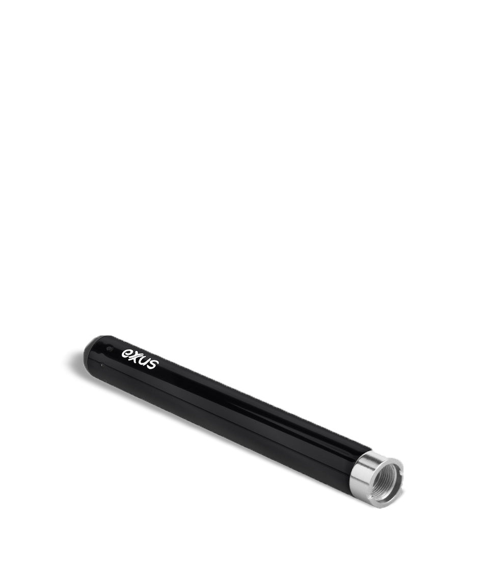 Cosmic Black top view Exxus Vape Slim Auto Draw Cartridge Vaporizer on white studio background