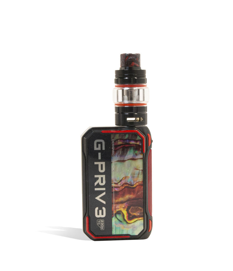 Black Red back view SMOK G-PRIV 3 230w Box Mod Starter Kit on white studio background