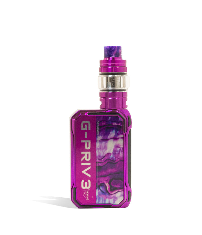 Purple back view SMOK G-PRIV 3 230w Box Mod Starter Kit on white studio background