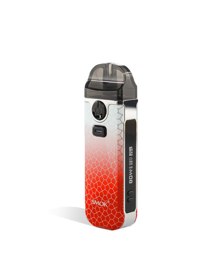 Red Grey Armor side view SMOK Nord 4 80w Pod Starter Kit on white background