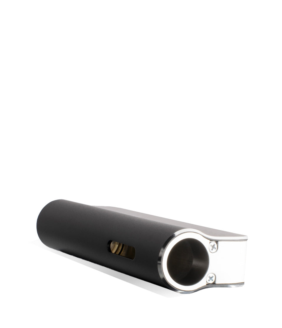 Black chamber Exxus Vape Snap VV Cartridge Vaporizer on white studio background