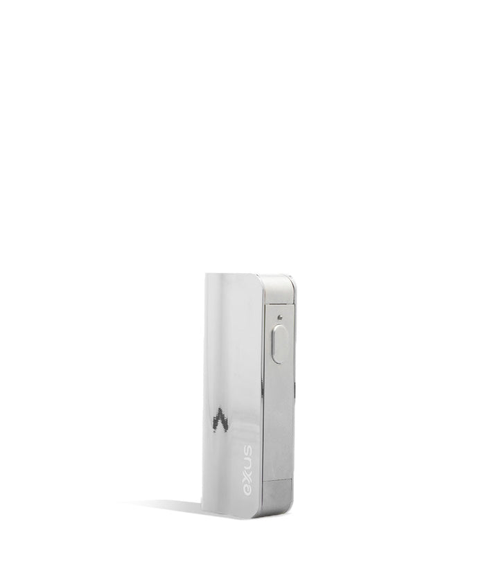 Silver Tech side view Exxus Vape Snap VV Mini Cartridge Vaporizer on white studio background