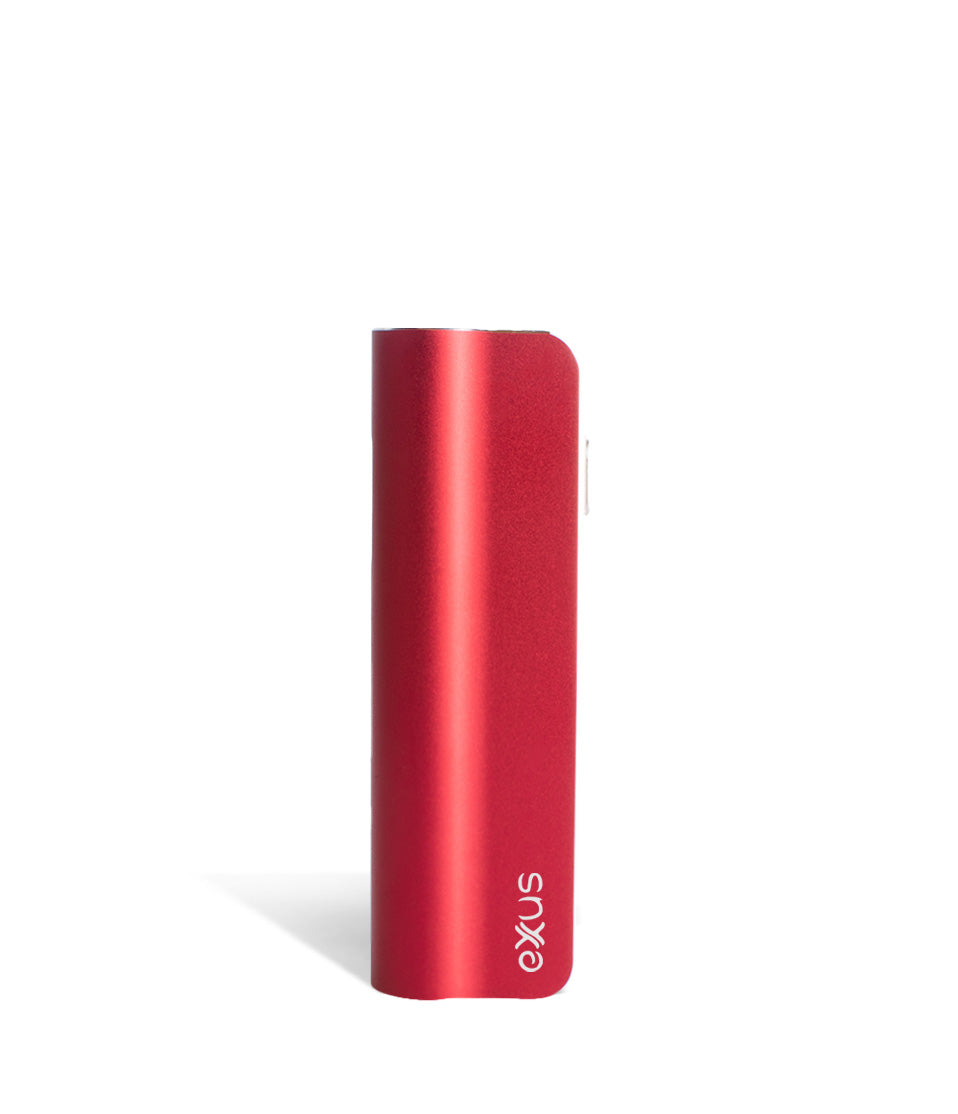 Red side Exxus Vape Snap VV Cartridge Vaporizer on white studio background