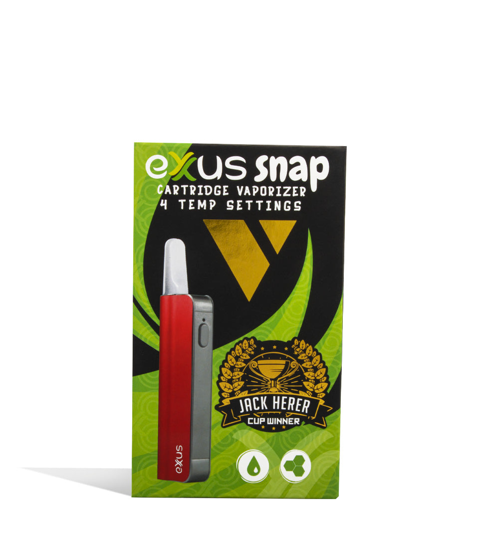 Red Packaging Exxus Vape Snap VV Cartridge Vaporizer on white background