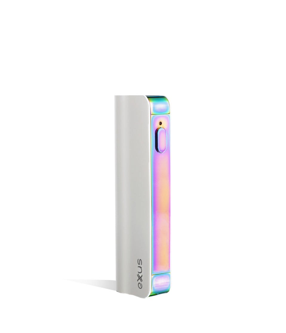 Unicorn angled Exxus Vape Snap VV Cartridge Vaporizer on white studio background