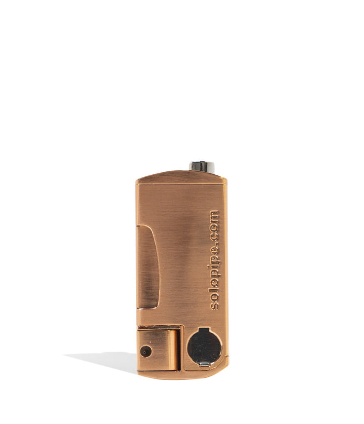 Rose Gold front view SoloPipe Original Hand Pipe on white studio background