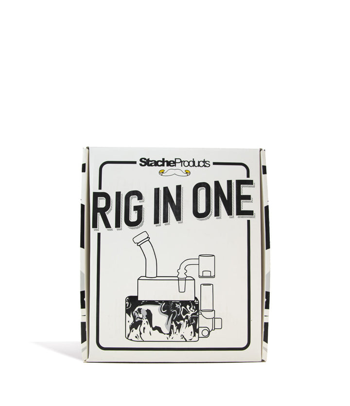 Packaging for Stache Rio Portable Dab Rig on white studio background