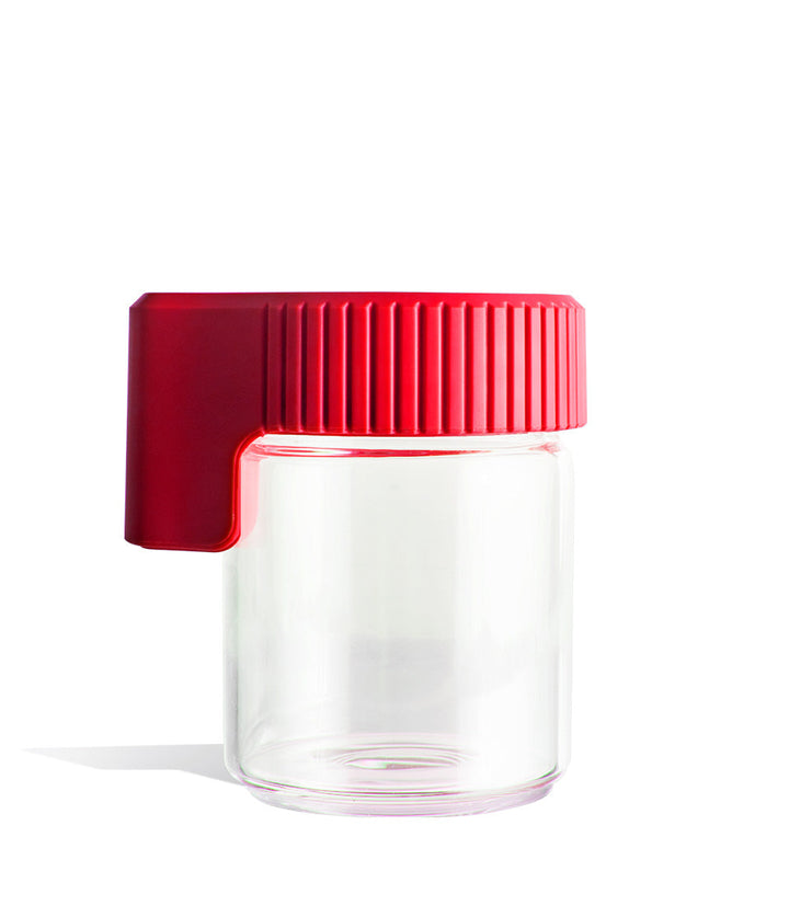 Red The Sticker Cartel MAGJAR Magnetic Storage Jar with LED Light on white background
