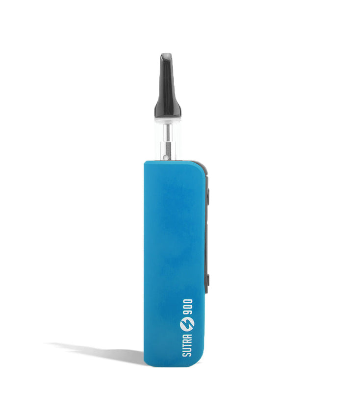 Blue side view Sutra Vape STIK 900 Cartridge Vaporizer on white studio background