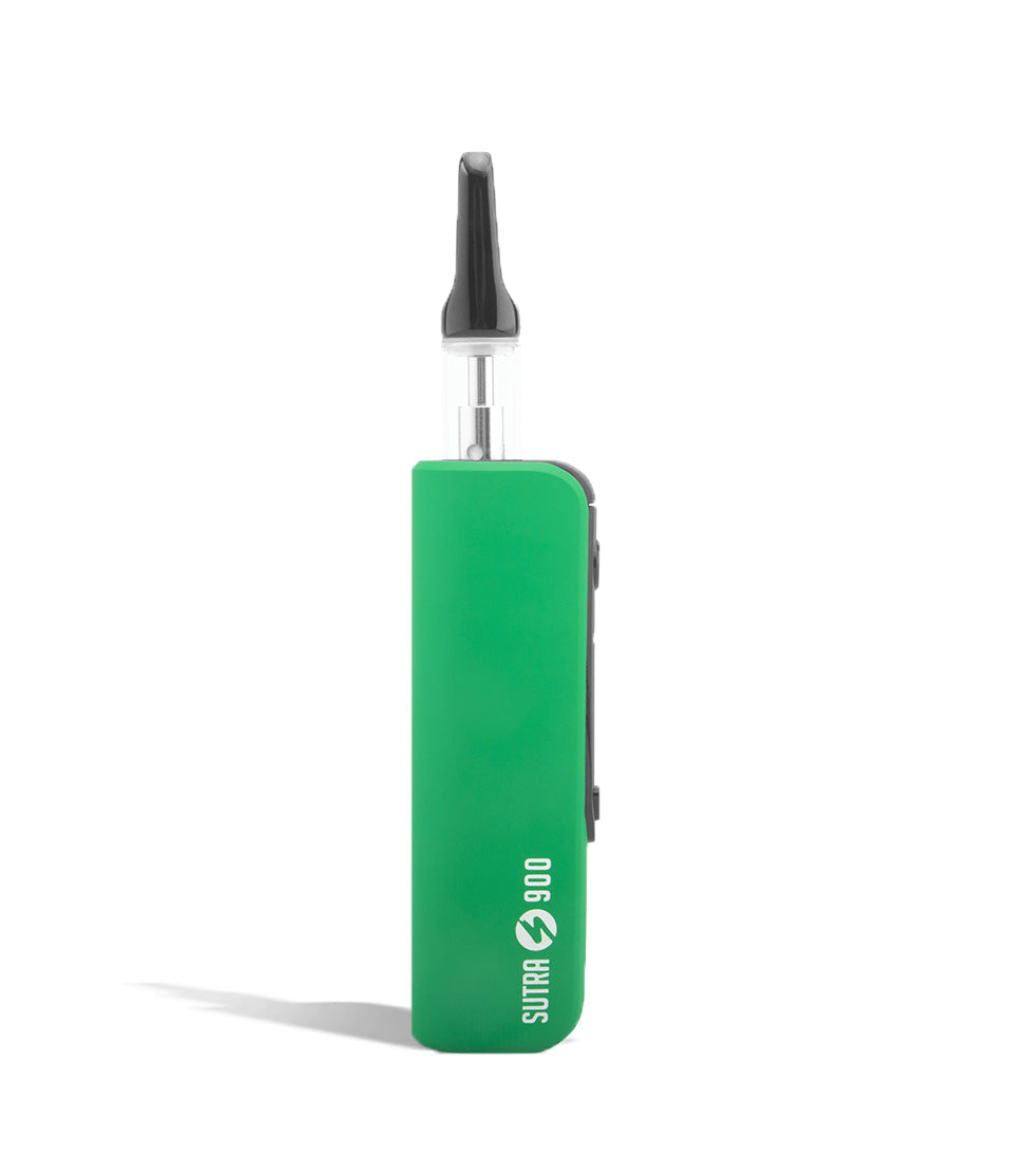 Green side view Sutra Vape STIK 900 Cartridge Vaporizer on white studio background