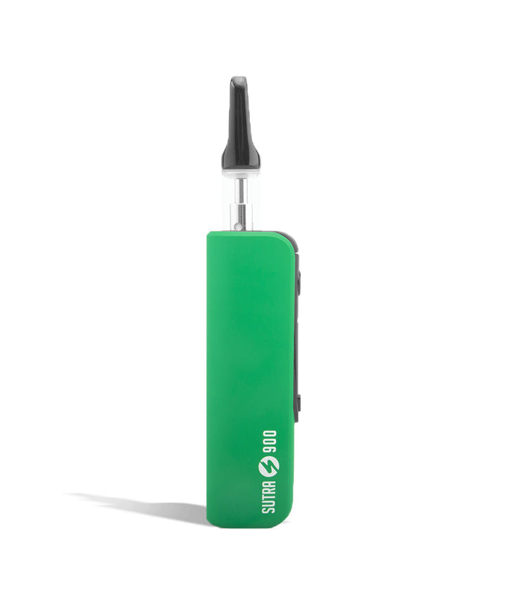 Green side view Sutra Vape STIK 900 Cartridge Vaporizer on white studio background