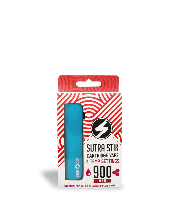 Blue Box front view Sutra Vape STIK 900 Cartridge Vaporizer on white studio background