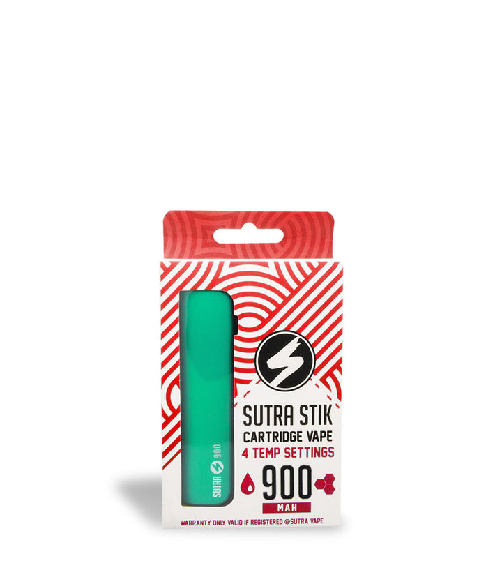 Green Box front view Sutra Vape STIK 900 Cartridge Vaporizer on white studio background