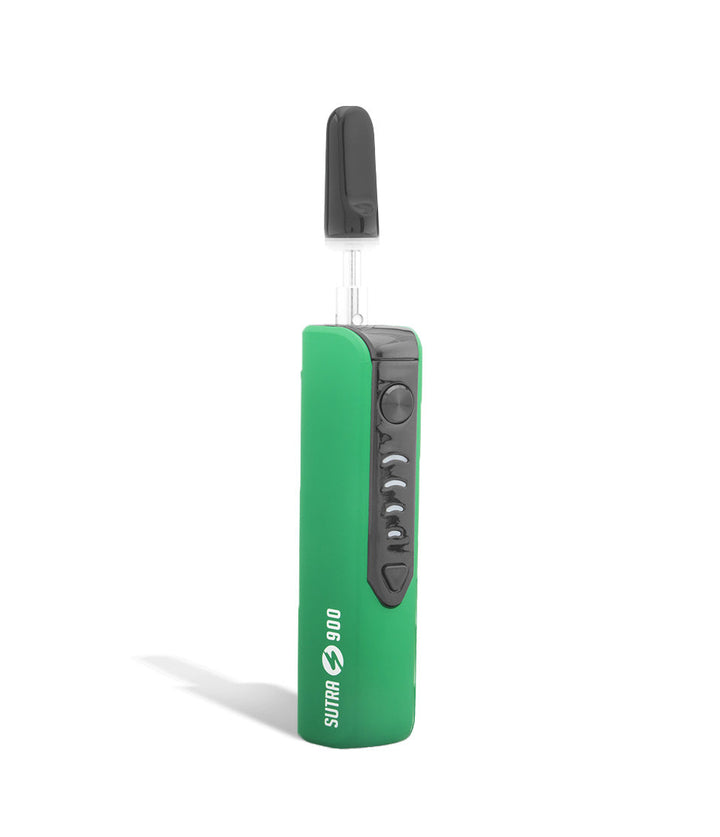 Green front view Sutra Vape STIK 900 Cartridge Vaporizer on white studio background