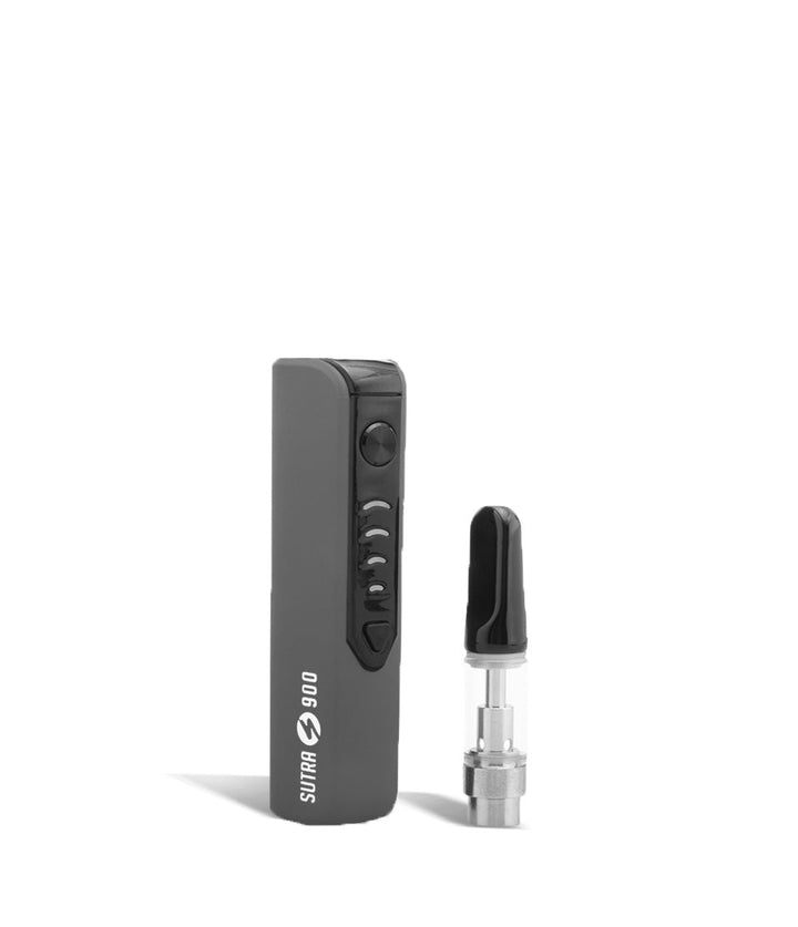 Charcoal side with cart Sutra Vape STIK 900 Cartridge Vaporizer on white studio background