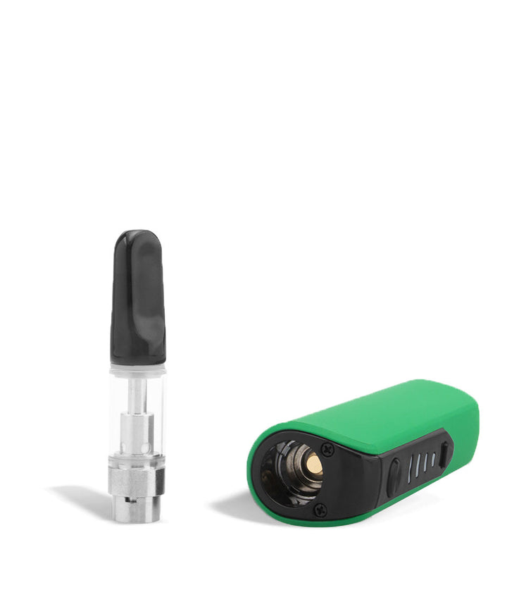 Green top view Sutra Vape STIK 900 Cartridge Vaporizer on white studio background