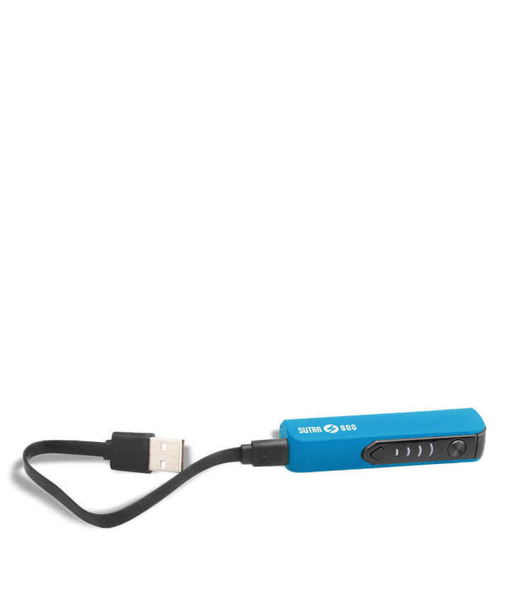 Blue with charger Sutra Vape STIK 900 Cartridge Vaporizer on white studio background