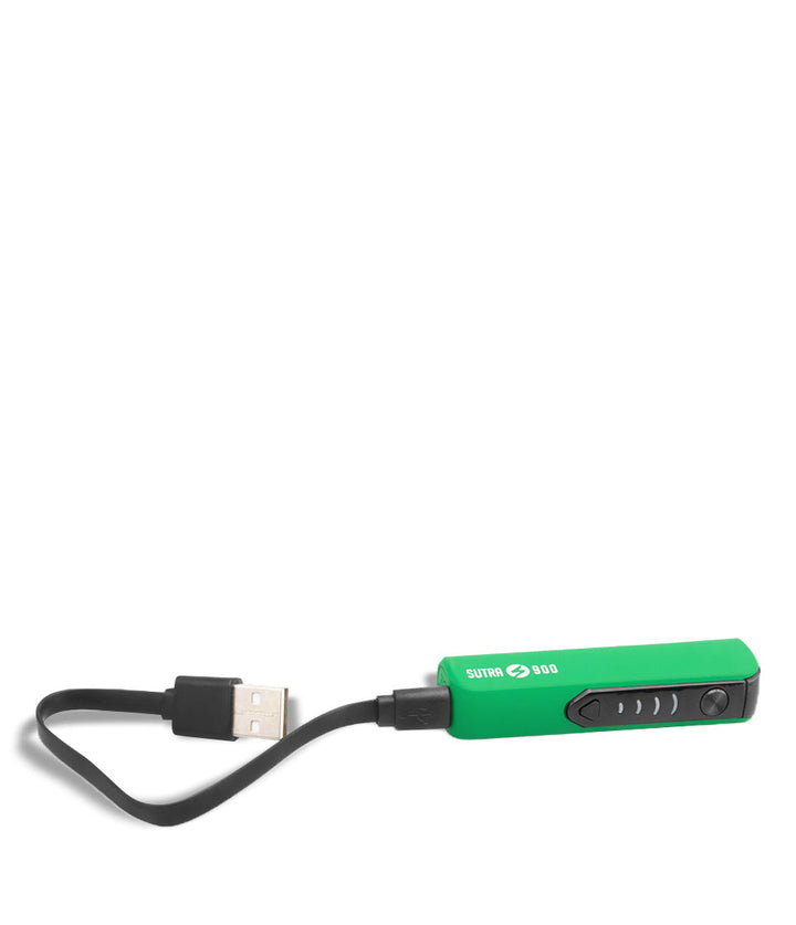 Green with charger Sutra Vape STIK 900 Cartridge Vaporizer on white studio background