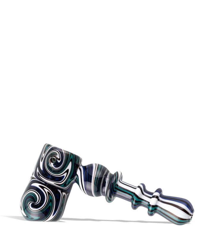 Cosmic Stokes 5 inch Glass Bubbler Hand Pipe on white background