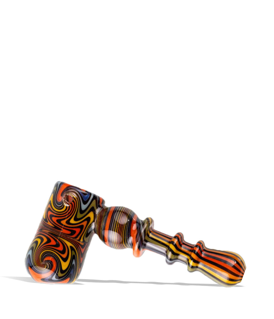 Volcanic Ash Stokes 5 inch Glass Bubbler Hand Pipe on white background