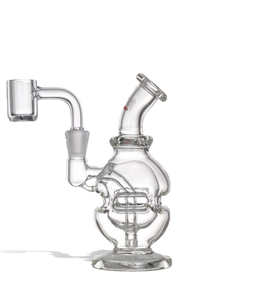 Stokes Fab Egg 5 inch Glass Dab Rig with 10mm Quartz Banger on white background