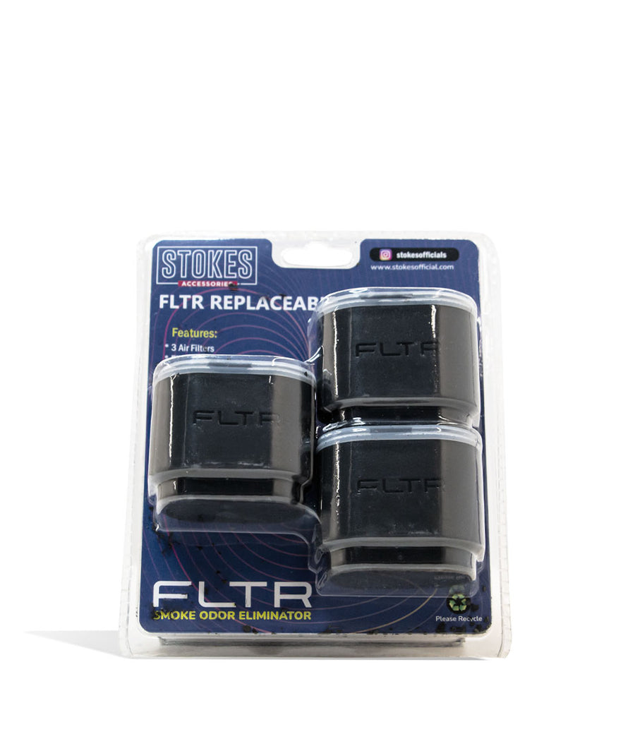 Black Stokes FLTR Replacement Filter 3pk Front View on White Background