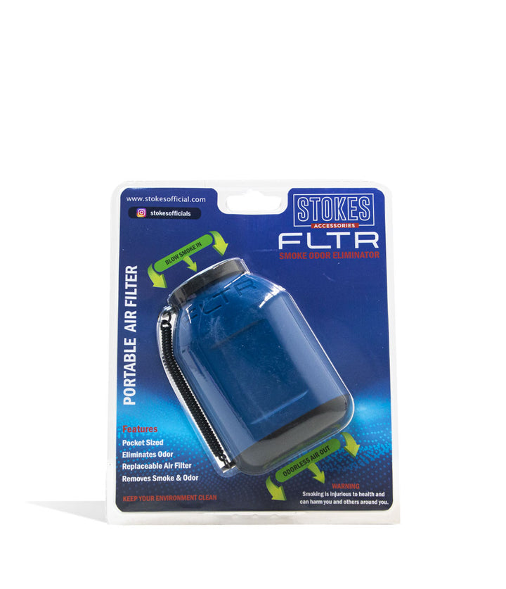 Blue Stokes FLTR Smoke Odor Eliminator with Replaceable Filters Front View on White Background