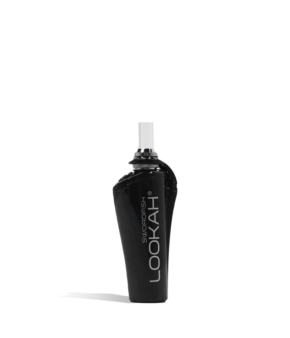 Black front Lookah Swordfish Portable Concentrate Vaporizer on white background