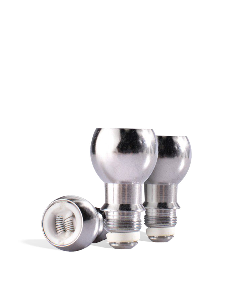 Wulf Mods Dual Coil Replacement Atomizers 3pk on white studio background