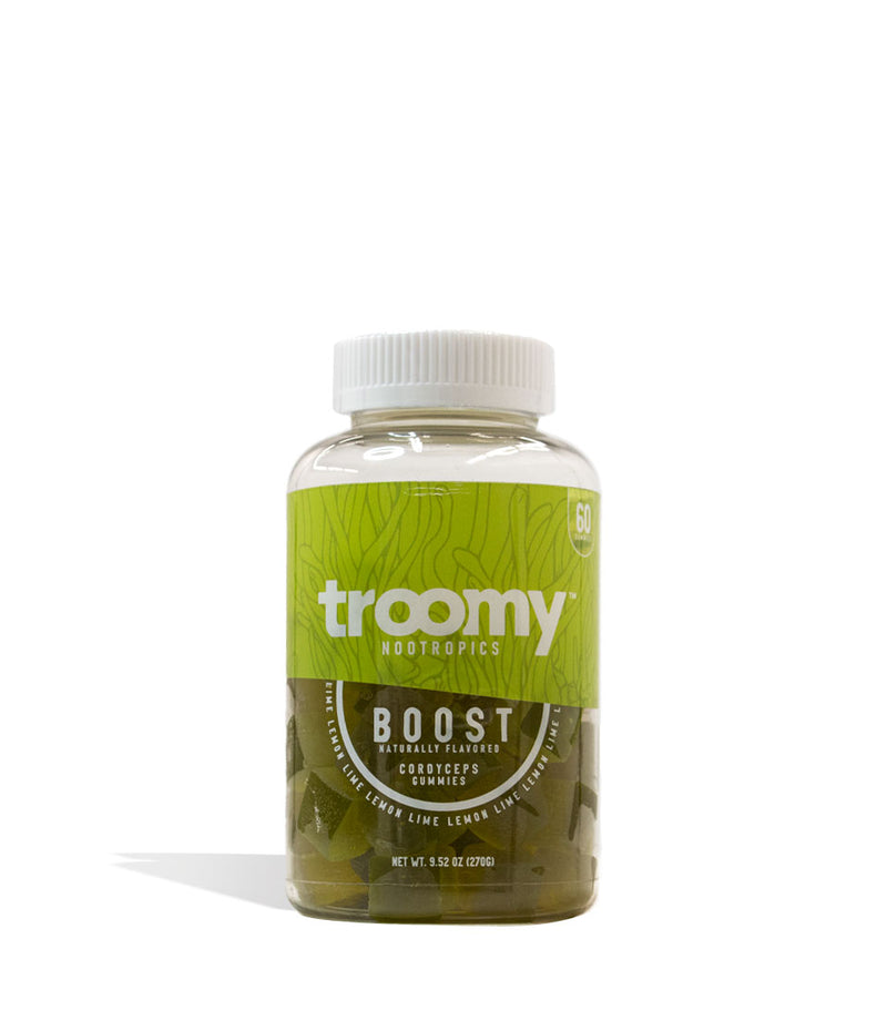 Boost Lemon Lime Troomy Nootropics Gummies 60pk Front View on White Background