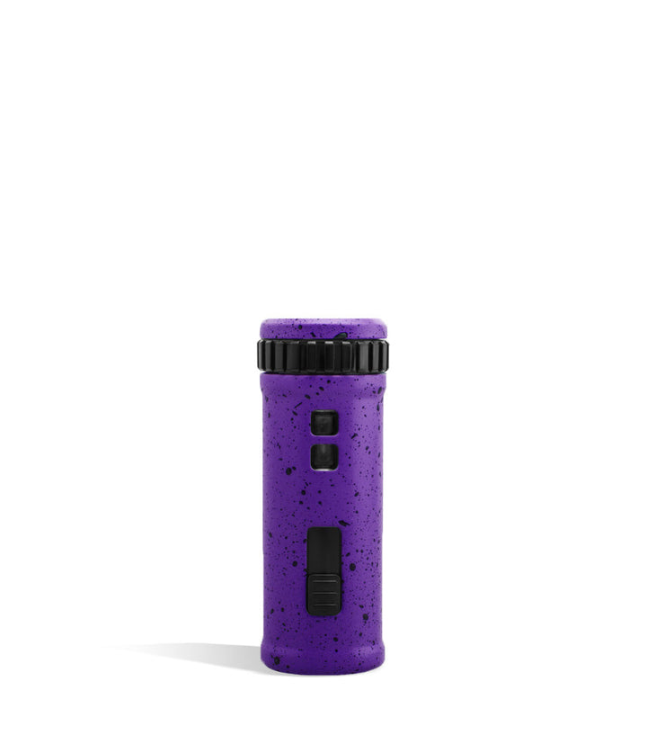 Purple Black Spatter back Wulf Mods UNI S Adjustable Cartridge Vaporizer on white background