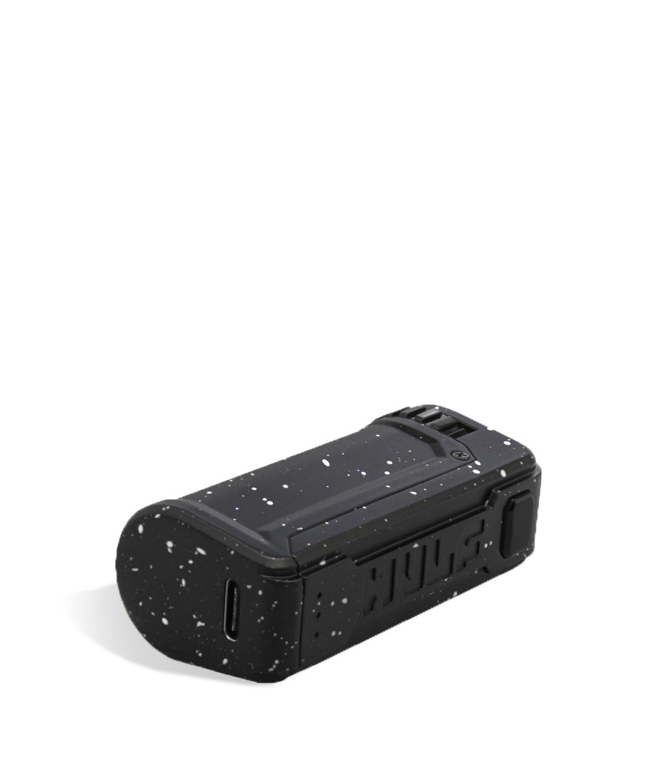 Black White Spatter bottom Wulf Mods UNI S Adjustable Cartridge Vaporizer on white background