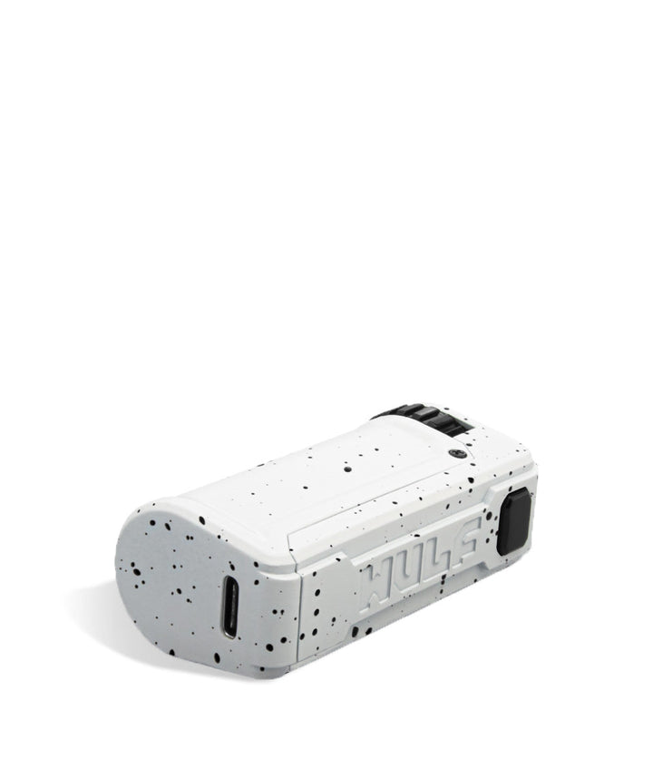 White Black Spatter bottom Wulf Mods UNI S Adjustable Cartridge Vaporizer on white background