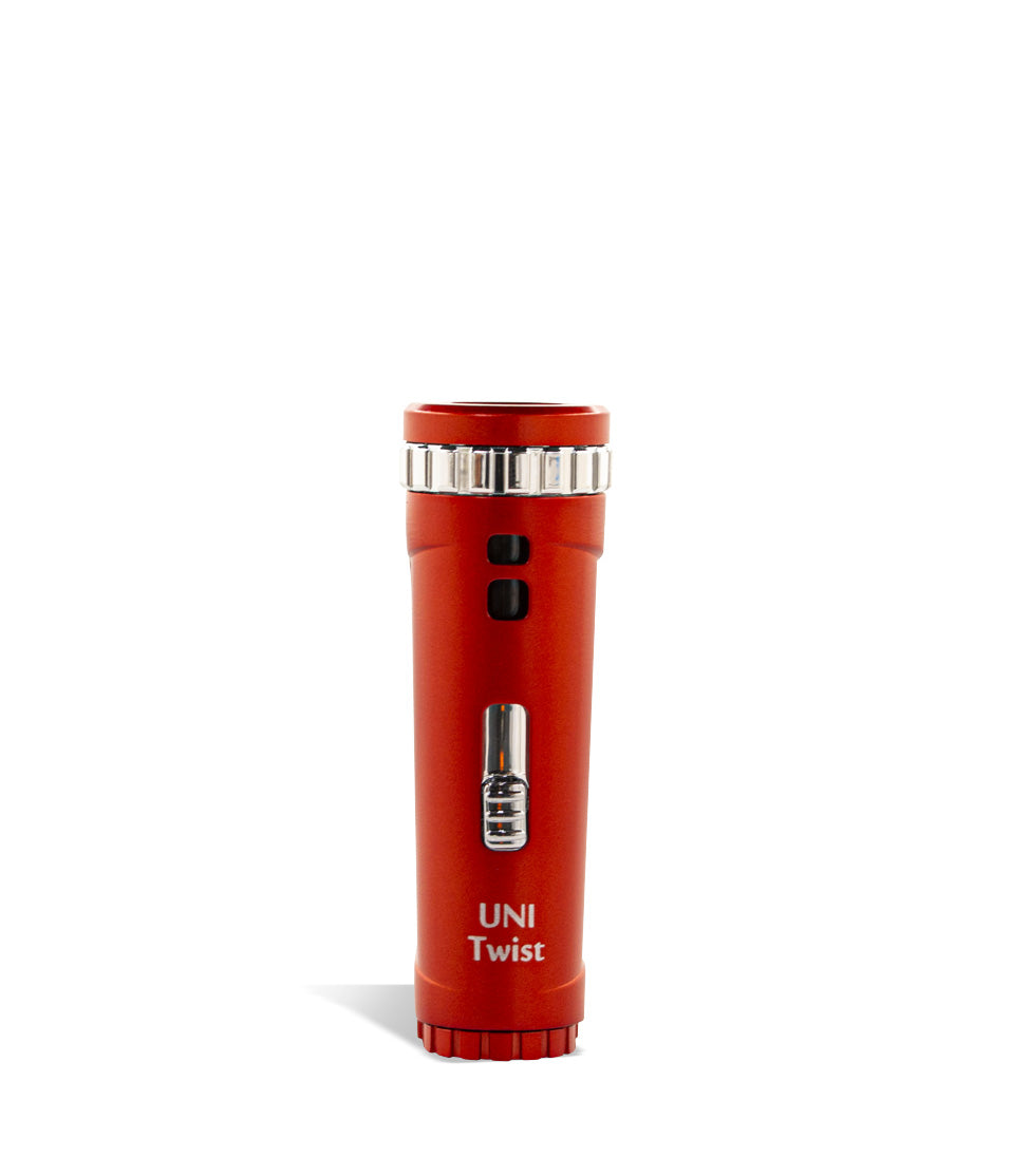 Red back view Yocan UNI Twist Adjustable Cartridge Vaporizer on white background