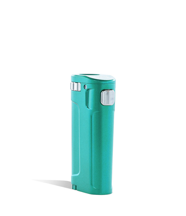 Green Yocan UNI Twist Adjustable Cartridge Vaporizer on white background