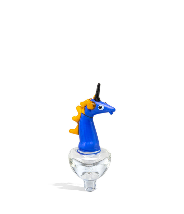 Dark Blue Unicorn Carb Cap on white studio background